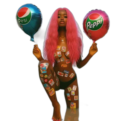 food, dress, concept art, vaporwave transparent PNG cut-out