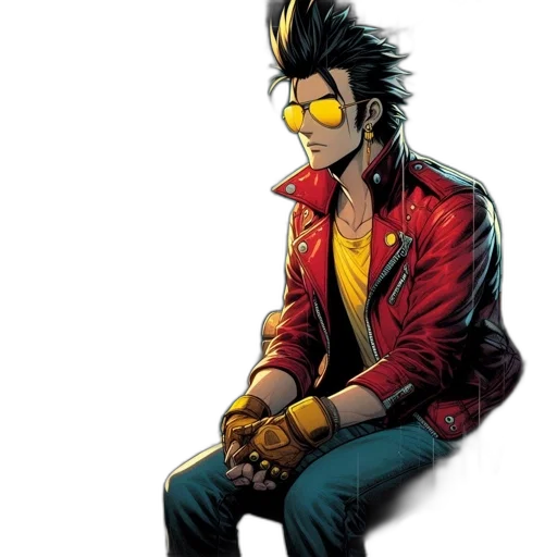 jacket, comic book art, concept art, cartoon transparent PNG cut-out