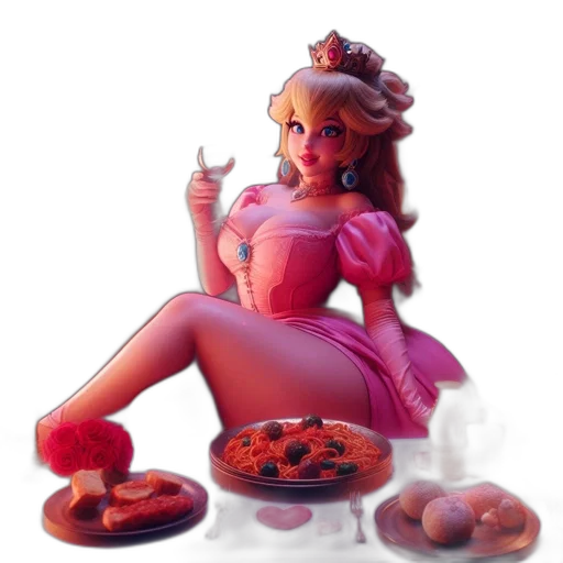 food, dress, 3d render, concept art transparent PNG cut-out