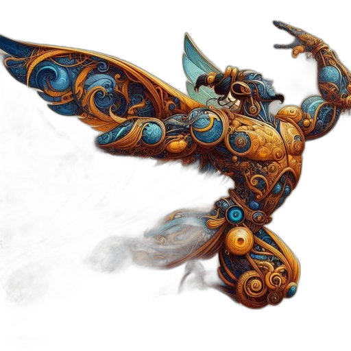 dragon, staff, weapon, fantasy art transparent PNG cut-out