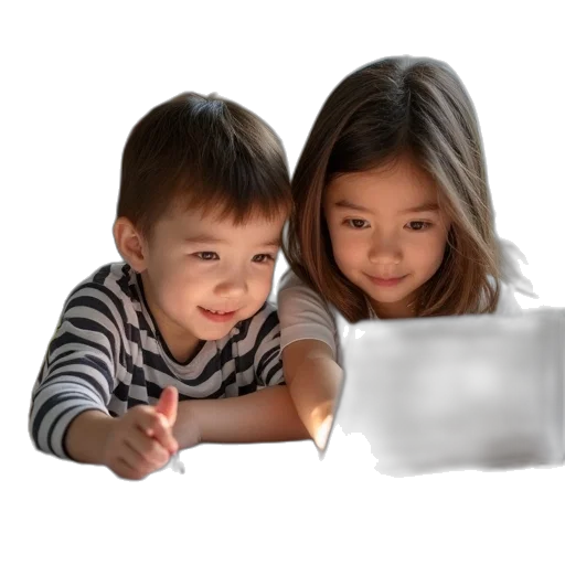 photorealistic, 3d render, two, young transparent PNG cut-out