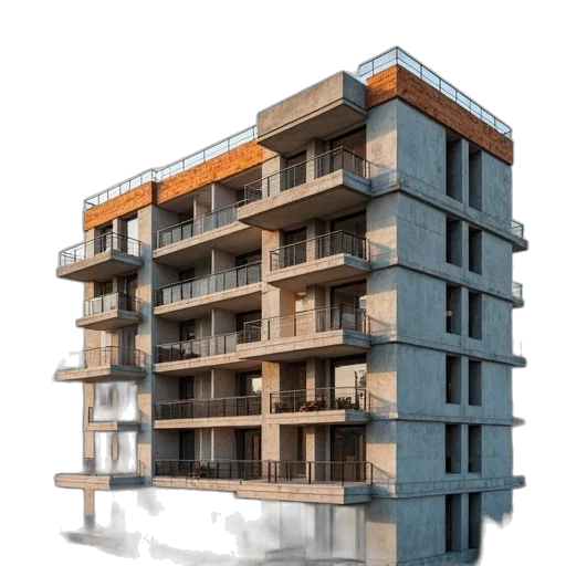 building, 3d render, photorealistic, concept art transparent PNG cut-out