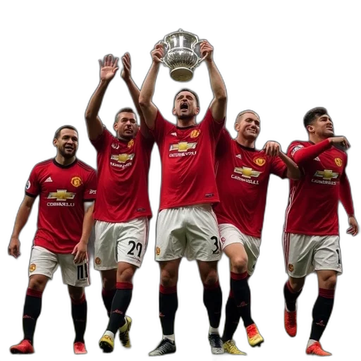 manchester, united, win, cup transparent PNG cut-out