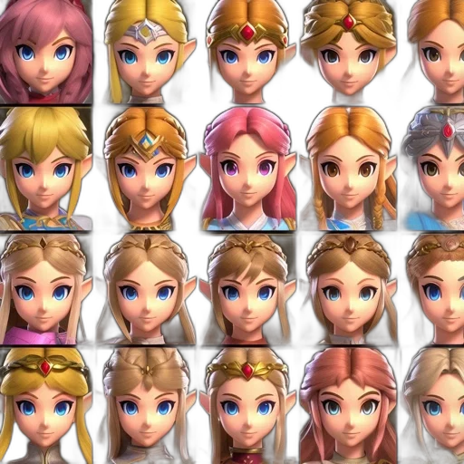 face, crown, hair, concept art transparent PNG cut-out