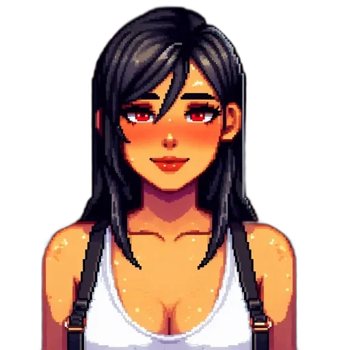 face, staff, dress, pixel art transparent PNG cut-out
