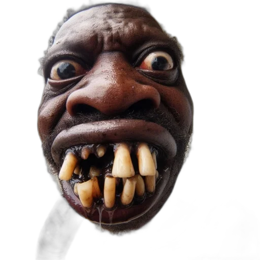 face, mask, creature, staff transparent PNG cut-out