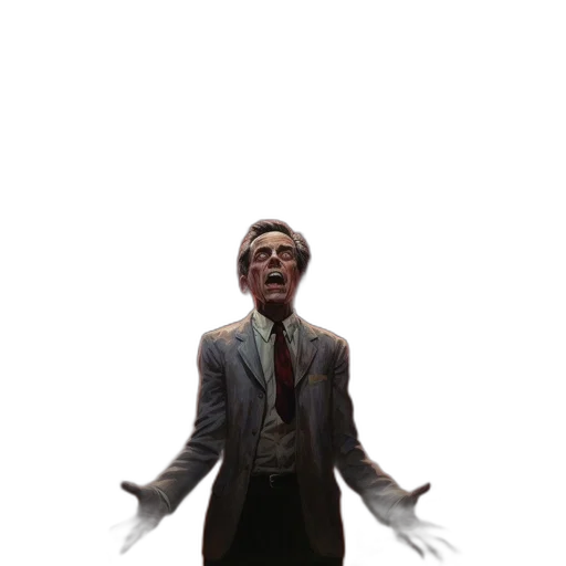 staff, jacket, creature, robot transparent PNG cut-out