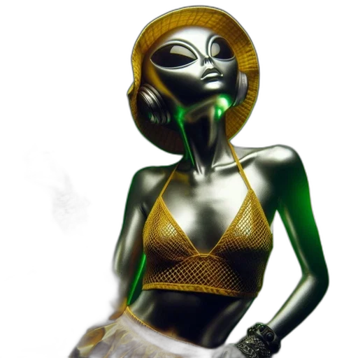 robot, jewelry, dress, staff transparent PNG cut-out