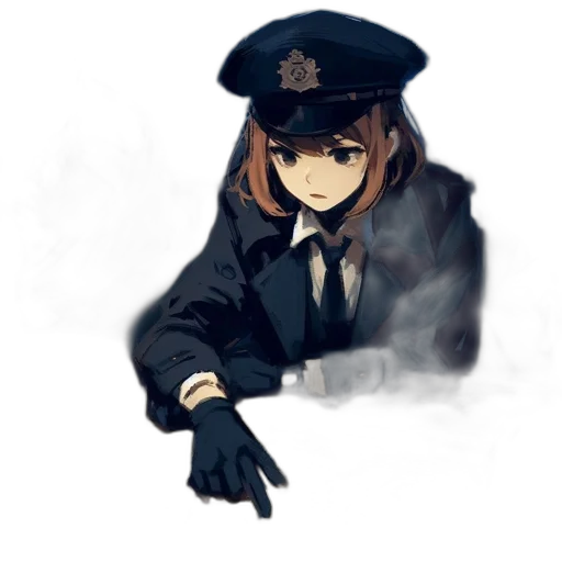 staff, hat, weapon, jacket transparent PNG cut-out