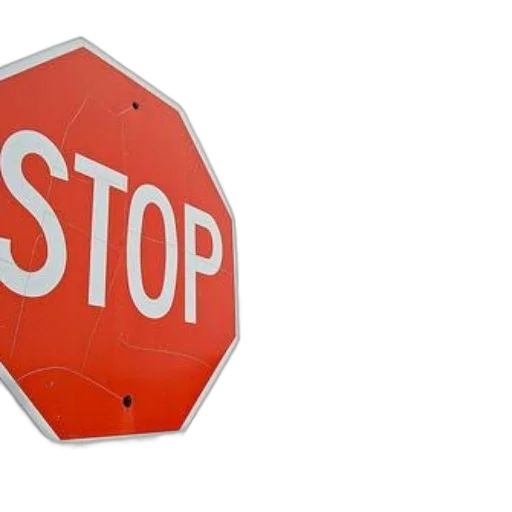 3d render, red, stop, sign transparent PNG cut-out
