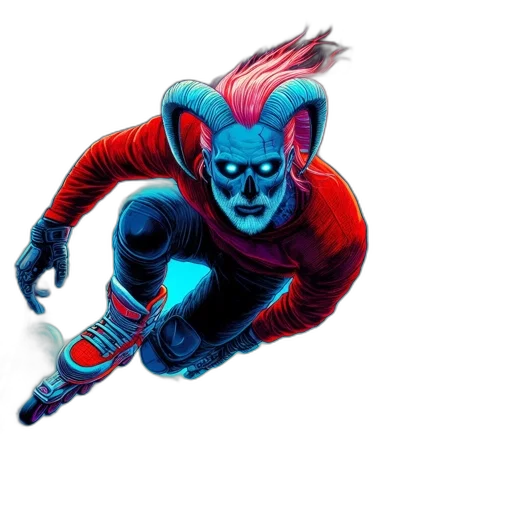 mask, creature, staff, jacket transparent PNG cut-out