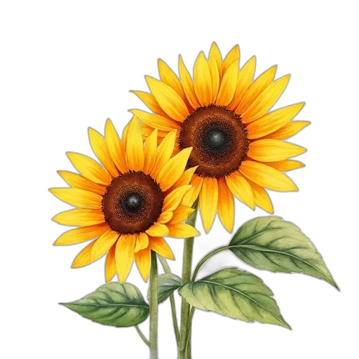 flower, crown, staff, photorealistic transparent PNG cut-out