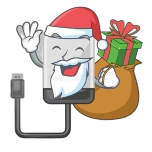 cartoon, usb, drive, dressed transparent PNG cut-out