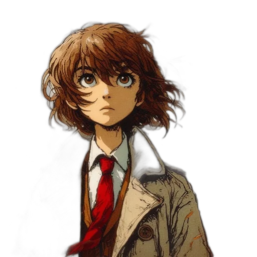 jacket, face, staff, hair transparent PNG cut-out