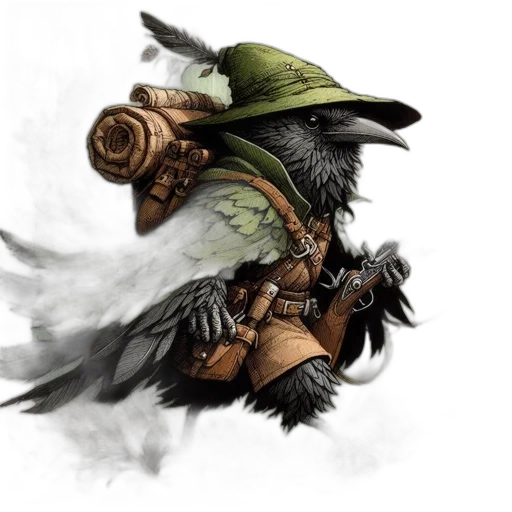 hat, dragon, weapon, staff transparent PNG cut-out