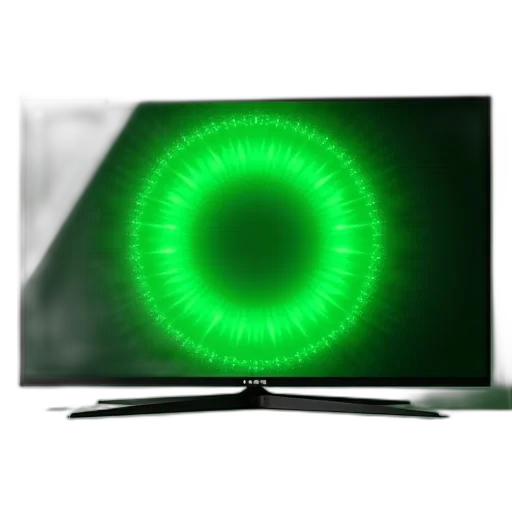 green, sleek, modern, flat-screen transparent PNG cut-out
