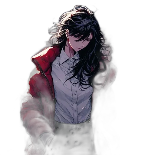 jacket, face, mask, staff transparent PNG cut-out