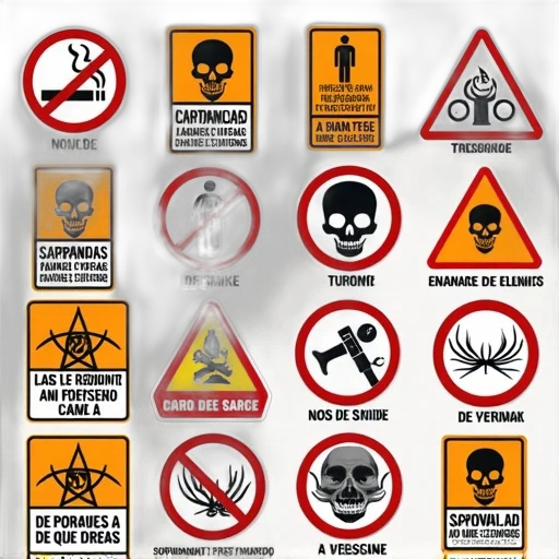 collection, safety, signs, various transparent PNG cut-out