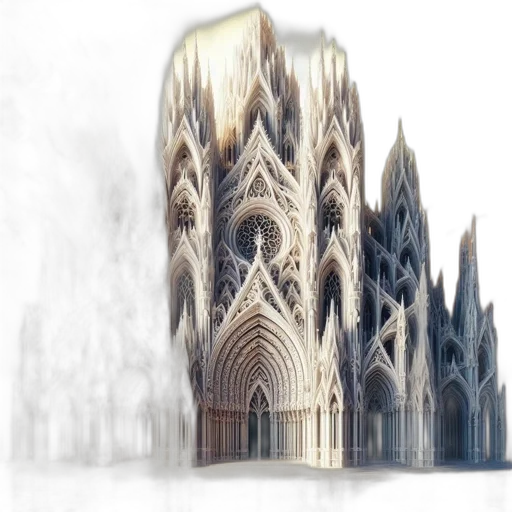 building, crown, 3d render, concept art transparent PNG cut-out