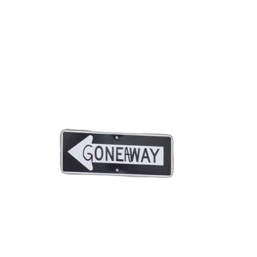 sign, says, goneaway, arrow transparent PNG cut-out