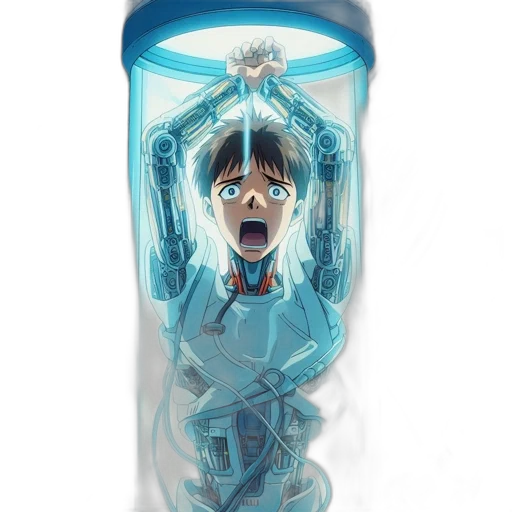bottle, robot, creature, concept art transparent PNG cut-out
