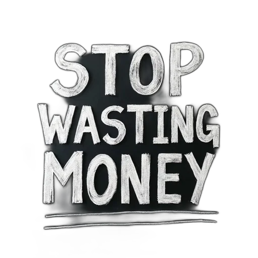 chalkboard, phrase, stop, wasting transparent PNG cut-out