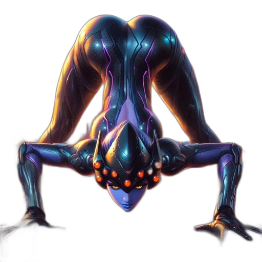 creature, robot, concept art, cyberpunk transparent PNG cut-out