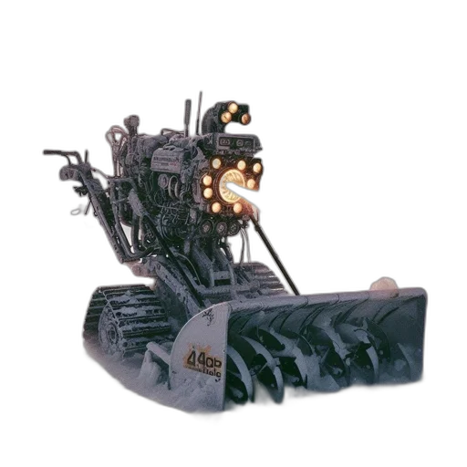 robot, weapon, concept art, 3d render transparent PNG cut-out