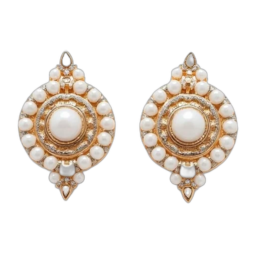 jewelry, pair, earrings, floral transparent PNG cut-out