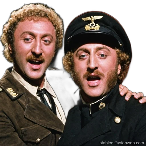 two, men, curly, hair transparent PNG cut-out