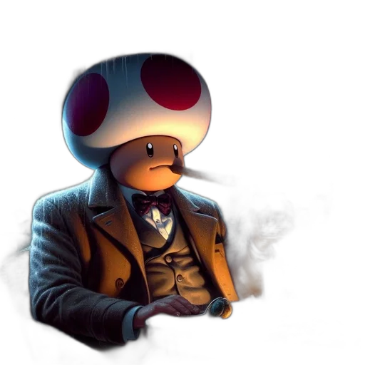 robot, mask, hat, staff transparent PNG cut-out