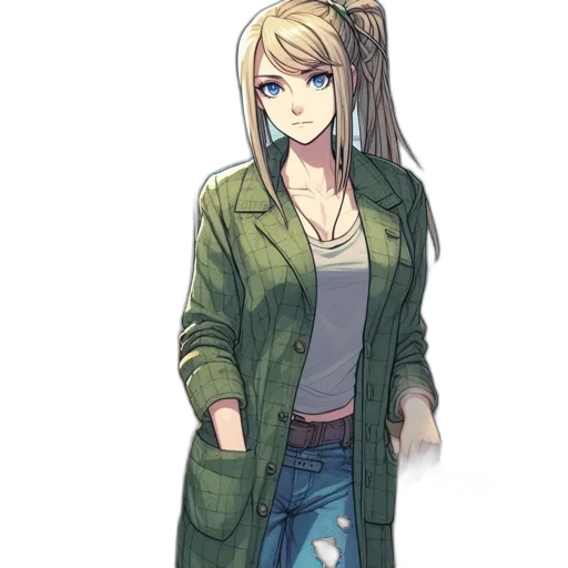 jacket, staff, weapon, dress transparent PNG cut-out