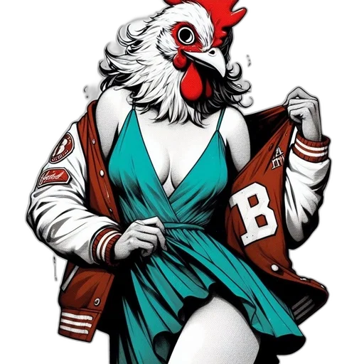 jacket, comic book art, concept art, artistic transparent PNG cut-out