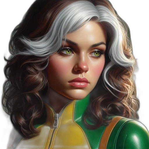 face, comic book art, fantasy art, photorealistic transparent PNG cut-out