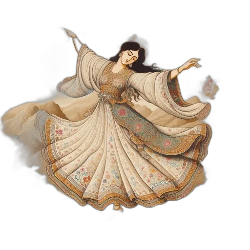 dress, jewelry, fantasy art, concept art transparent PNG cut-out