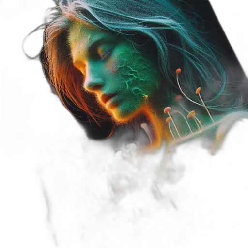 face, mask, hair, dragon transparent PNG cut-out