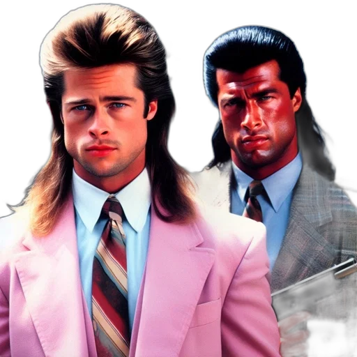 jacket, hair, vaporwave, concept art transparent PNG cut-out