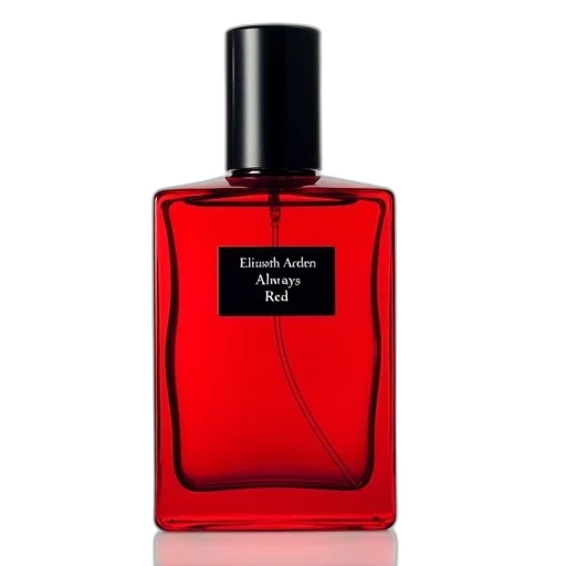 bottle, red, perfume, black transparent PNG cut-out