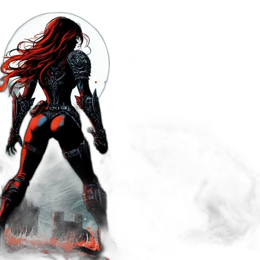 comic book art, concept art, fantasy art, 3d render transparent PNG cut-out