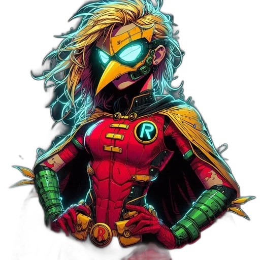 mask, comic book art, concept art, fantasy art transparent PNG cut-out