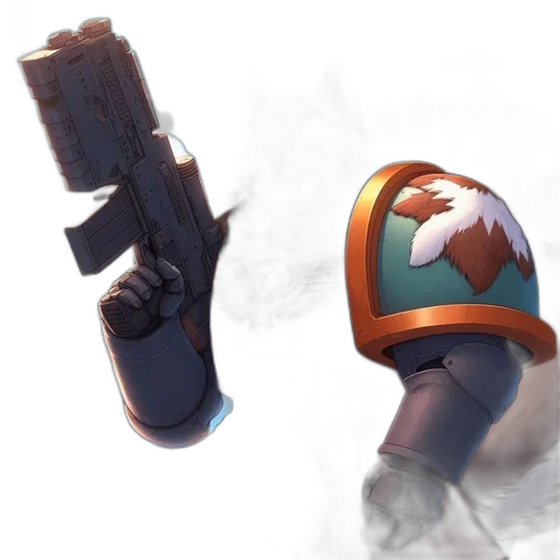 weapon, staff, robot, mask transparent PNG cut-out