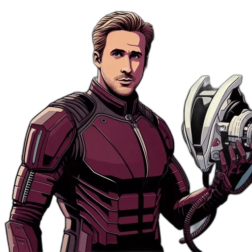 robot, comic book art, concept art, cartoon transparent PNG cut-out