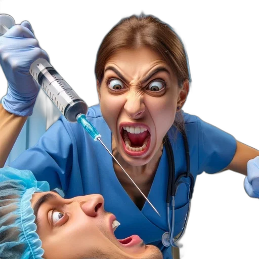 staff, humorous, scene, featuring transparent PNG cut-out