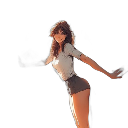 dress, robot, staff, concept art transparent PNG cut-out