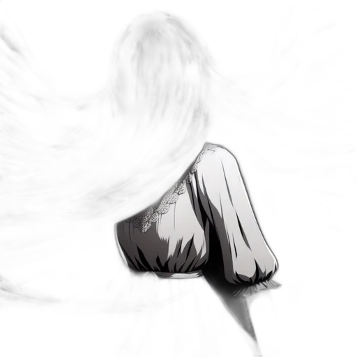 hair, mask, dress, creature transparent PNG cut-out