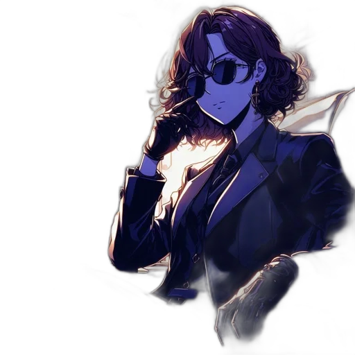 jacket, mask, staff, weapon transparent PNG cut-out