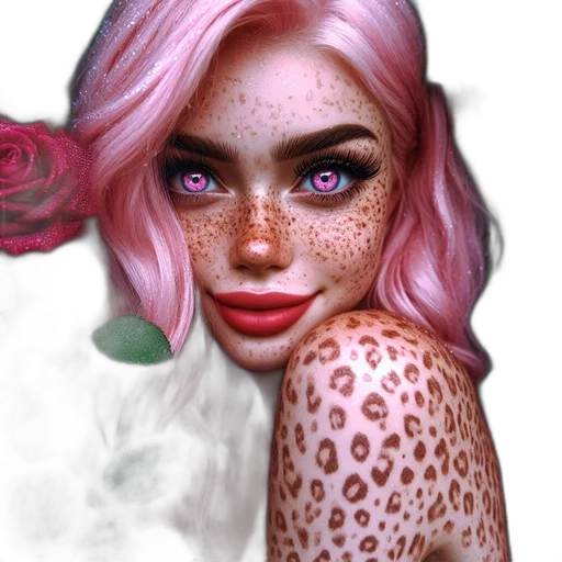 face, mask, dress, flower transparent PNG cut-out