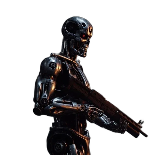 robot, weapon, sword, 3d render transparent PNG cut-out