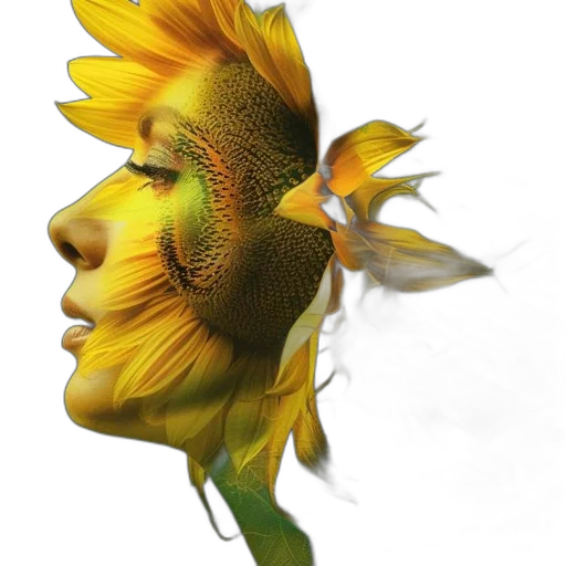flower, face, crown, mask transparent PNG cut-out