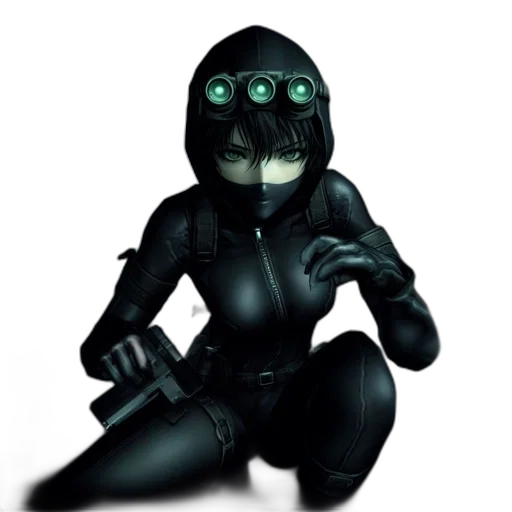 mask, robot, jacket, 3d render transparent PNG cut-out